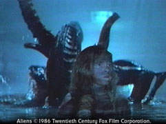 Newt being attacked by an alien...