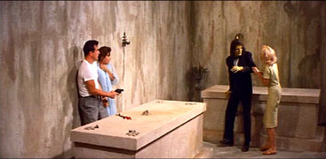 In the family crypt...