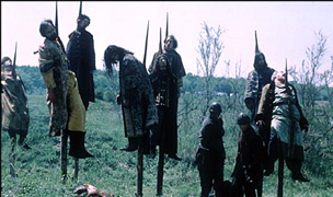 Impaled victims of his wrath...