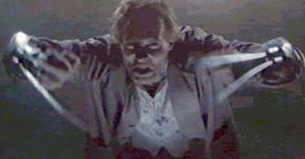 Faust with his deadly blades...