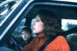 Son and mother in the car...