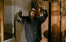 Chained himself...